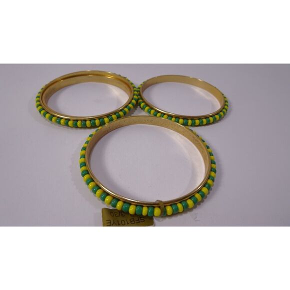 Neiman Marcus Lee Angel Women's Bead Stackable Bangle Bracelet Set 3 NWT 158 - Picture 5 of 13